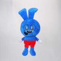 Muñeco De Peluche Riggy Conejo Azul Y Rosa Para Niños Juguete De Confort Cartoon Juego Suave Relleno De Algodón PP Anime Conejo De Peluche - details 1