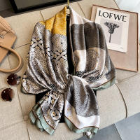 Pañuelo De Seda Lujo Para Mujer 180x90cm Esponjoso Y Suave Para Verano Bolero De Playa Estilo Bandana Fashion Para Damas - details 4