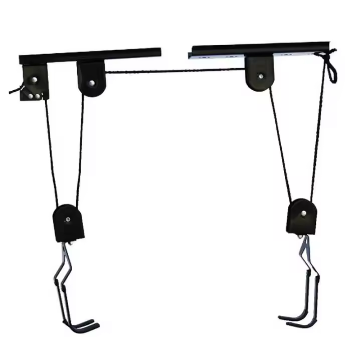 Soporte De Bicicleta Para Techo Montaje En Garage Estante De Almacenamiento De Acero Pulido Gancho De Soporte Para Bicicleta MTB - 1