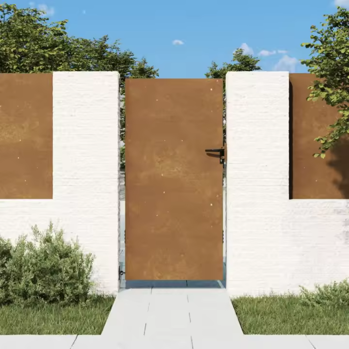 vidaXL Puerta de jardín acero corten 85x175 cm - 1
