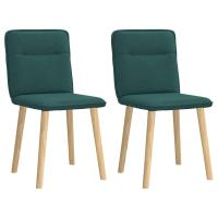 vidaXL Sillas de comedor 2 unidades en color Lino/Crema/Verde oscuro y más | cómodas modernas ergonómicas para comedor cocina salón hogar - details 2