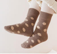 5 Pares De Calcetines Para Niñas Con Puntos Y Oso Terciopelo Cálidos Y Suaves Para Niños Y Niñas De 3 a 12 Años Calcetines De Tele Para Invierno - details 7