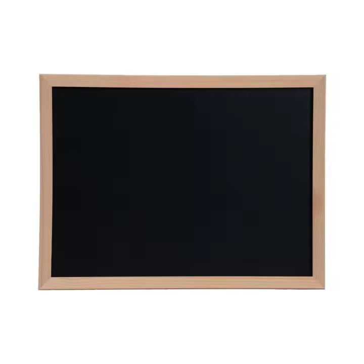 WAI 2 MARKET - Pizarra de Pared con Marco de Madera Natural - Ideal para Escuelas, Restaurantes y Oficinas - Incluye Tizas y Borrador - Tamaños 30x40, 40x60, 60x90 cm - Color Negro - Paquete de 1, 2 y 5 Unidades - 1