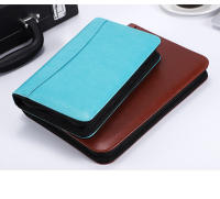 Cubierta De Cuero PU Para Negocios A5/A6 Portafolio De Hojas Sueltas Con Cierre De Cremallera Bolsa Para Libro De Notas Y Calcular - details 12