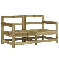 vidaXL Sofás de esquina de jardín 2 uds madera maciza de pino Pino natural, Pino blanco, Pino gris Conjunto Terraza Muebles Jardín Exterior Juego de Muebles de jardín Mueble Jardín Exterior Muebles de Salon Exterior - details 4