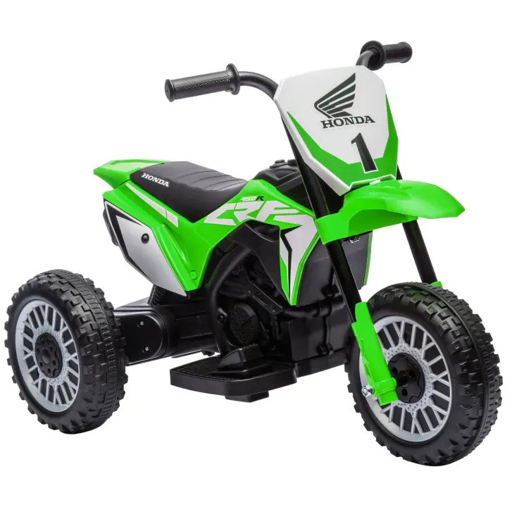 HOMCOM Moto Eléctrica con Licencia Honda CRF450RL para Niños de +18 Meses Motocicleta de Batería 6V con Velocidad 3 km/h Bocina y Sonido de Arranque Carga 25 kg 71x40,5x43,5 cm - 1