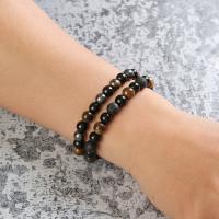 Pulsera de triple protección, Ojo de Tigre, obsidiana negra, hematita para protección y sanación de equilibrio - details 5