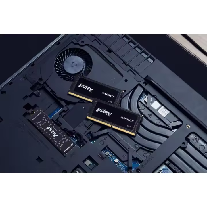 Kingston - Módulo de memoria RAM DDR5 FURY Impact KF548S38IB-8 de 8 GB para portátiles y mini PC, 4800 MHz CL38, 1.1 V, con ECC on-die y blindaje en oro - 1
