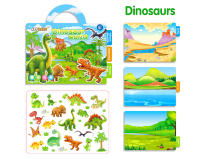 Juego De Rompecabezas Con Puzles De Princesa Y Animales Para Niños Juguetes Educativos Reutilizables Adhesivos Estáticos Regalo Para Fiesta De Cumpleaños - details 4