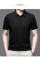 Camiseta De Polo Corta Para Hombre Verano Motocicleta Seda Helada Transpirable Moda Negocios Marca Ropa Sin Capucha Material Poliéster Y Algodón - details 32