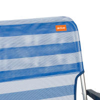 Aktive - Pack 2 sillas playa plegables, fabricadas de textileno y aluminio, con respaldo fijo, miden 44x40x72 cm, tienen asa de hombro y topes antivuelco, soportan 100 kg, ligeras y resistentes, de asiento bajo - details 6