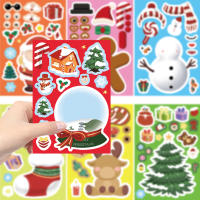 Puzle Navideño De Santa Claus Con Pegatinas Impermeables Para Niños Juego De Rompecabezas DIY Decoración De Fiesta Infantil - details 8