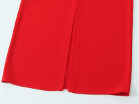 Vestido Midi De Hombro a La Cintura Para Mujer Estilo Europeo Y Americano Temperamento Draped Solapa Sexy Y Club Longitud De Rodilla - details 11