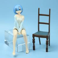 Figura De Acción Anime Re: Life in a Different World from Zero Rem Sentado En Silla Colección PVC Modelo Juguete Para Niños Regalo De Navidad 17cm - details 5