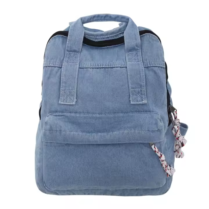 Mochila de mezclilla para mujeMochila deportiva Retro, Mochila de viaje, Mochila escolar para Jeans Y2K, bolsa de libros grande - 1
