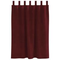 Cortinas Blackout vidaXL con lazos de colgar 2 pcs Terciopelo Borgoña - details 2