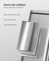 Cubo de Basura de 10 litros para Baño con Pedal - Compacto para Espacios Pequeños, Cierre Suave, Acero Inoxidable, Disponible en Blanco, Negro y Plata - details 19