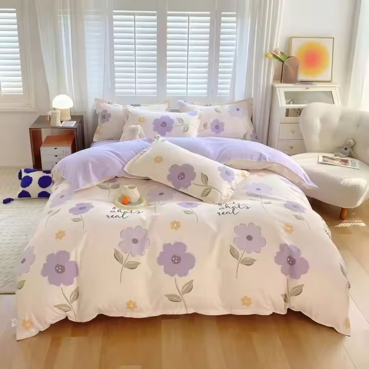 Juego de Funda Nórdica 4 Piezas de Algodón Alta Calidad Juego de Ropa de Cama- Dibujo Elegante - Varios Tamaños Disponibles - 1