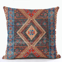 Cubierta De Cojín Cuadrada De Lino Personalizable Estilo Bohemio Turco Para Sofá Y Cintura Suministros Del Hogar 100% Algodón Ecológico - details 2