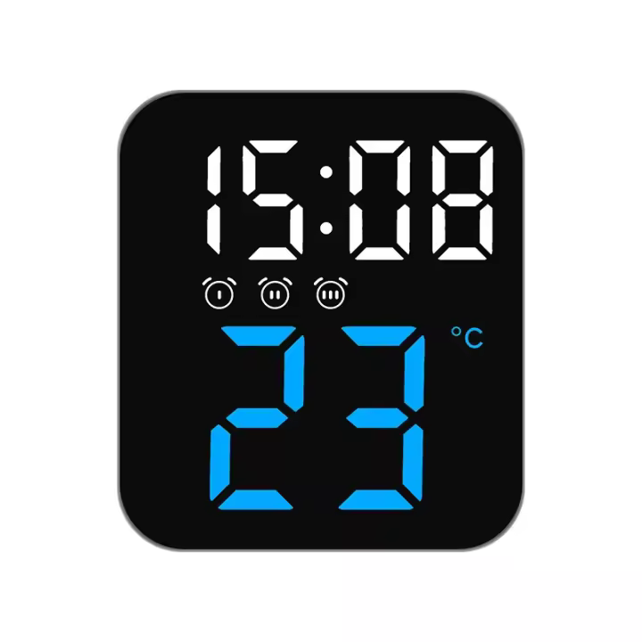 Reloj De Alarma Digital LED Para Escritorio Con Pantalla Retroiluminada Y Mostrador De Temperatura Para Hogar Y Oficina - 1
