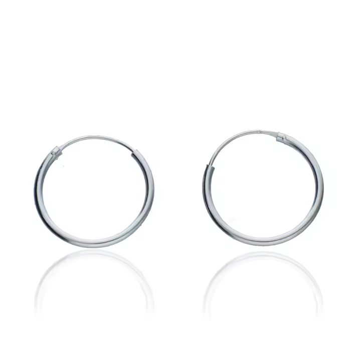 Las Joyas de Amanda - Aros de Plata de Ley 925 de Todos los Tamaños - 1