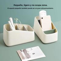 Caja De Almacenamiento Para Control Remoto Y Teléfono 4 Slots Organizador De Escritorio Ecológico De Plástico Para Hogar Y Hotel - details 2