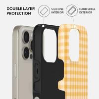 Carcasa De Teléfono BURGA INS Amarilla Con Patrón De Red Para iPhone 16 15 14 13 12 11 pro Max plus Cubierta Doble Lujo Resistente a Golpes Antisuciedad Anti-Rasguños Non-Slip Compatible Con Varios Modelos De iPhone - details 2