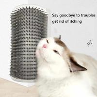 Cepillo De Gato Con Juguete Y Nepenthe Herramienta De Limpieza Y Masaje Para Gatos Azul Gris Rosa Autopeinado Y Eliminación De Pelo - details 0