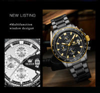 Reloj De Cuarzo Para Hombre OLEVS Marca Top Calibre Original Pantalla Luminosa Resistente Al Agua Acero Inoxidable Cronógrafo Calendario Estilo Casual - details 4