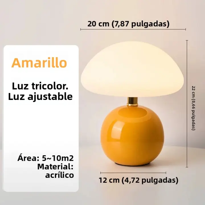Lámpara De Mesa USB Con Ondas De Luz En Forma De Hongos En Colores Rosa Amarillo Rojo Blanco Verde Iluminación Decorativa Para Dormitorio Luz Nocturna Luz De Escritorio - 1