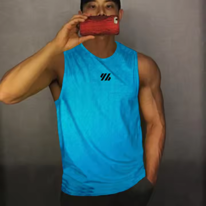 Camiseta De Gimnasio Para Hombre Verano Quick-drying Mesh Sin Mangas Para Fitness Running Deporte Estilo Casual Colorible Tallas M-XXL - 1