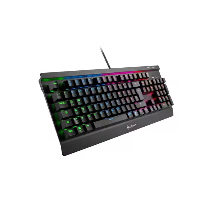 TECLADO GAMING SHARKOON SGK3 MECANICO RGB USB BLUE SWITCH - 1