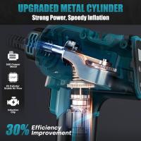 Bomba inflable inalámbrica con pantalla Digital, herramienta neumática eléctrica portátil para coche, batería Makita de 18V, sin batería - details 1