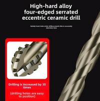Broca Serrada De Cuatro Lados Para Bricolaje Broca Eclesiástica Para Talud Seco De Azulejos Cerámicos Vidrio Mármol Hormigón Acero Inoxidable - details 11