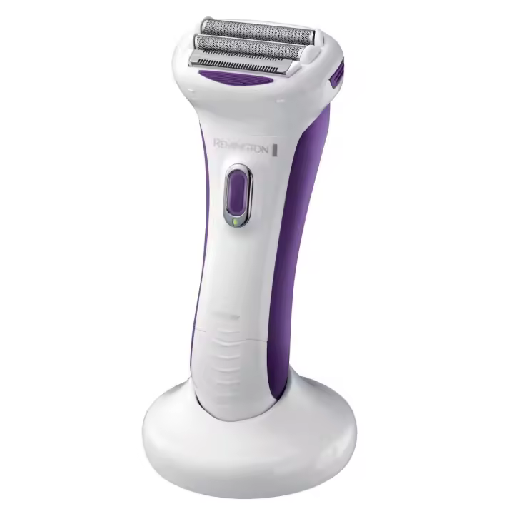 Remington Afeitadora femenina WDF5030 - cortador flexible con aceite de almendras, cabezal para contornos y vello largo, uso en seco y mojado, autonomía 40 min, accesorios - 1