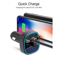 Transmisor FM T25 5.0 Bluetooth Con Navegación De Voz Inteligente Reproductor MP3 Dual USB Carga Rápida Manos Libres 2022 Para Coche - details 2