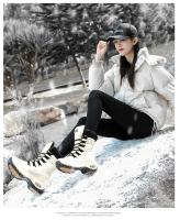 Botas De Invierno Para Mujer Con Peluche Y Plataforma Impermeables Cómodas Para Caminar En Nieve Botas De Tobillo Con Cierre De Lazo - details 4