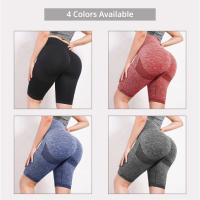 Shorts De Yoga Para Mujer Cintura Alta Elástica Control Abdominal Levantamiento De Glúteos Ruched Talla Grande Gimnasio Compresión - details 2