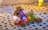 Juguete De Peluche Giraffe Suave 35cm Con LED Y Luz Interior Musical Regalo De Cumpleaños Para Niñas Y Niños Con Animal Brown - details 0