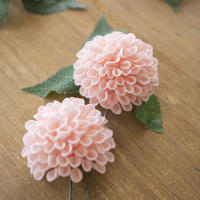 25pcs Flores Artificiales De Dalia Rosa Blush Con Tallos Para Boda DIY Centros De Mesa De Baile De Novia Decoración Del Hogar - details 4