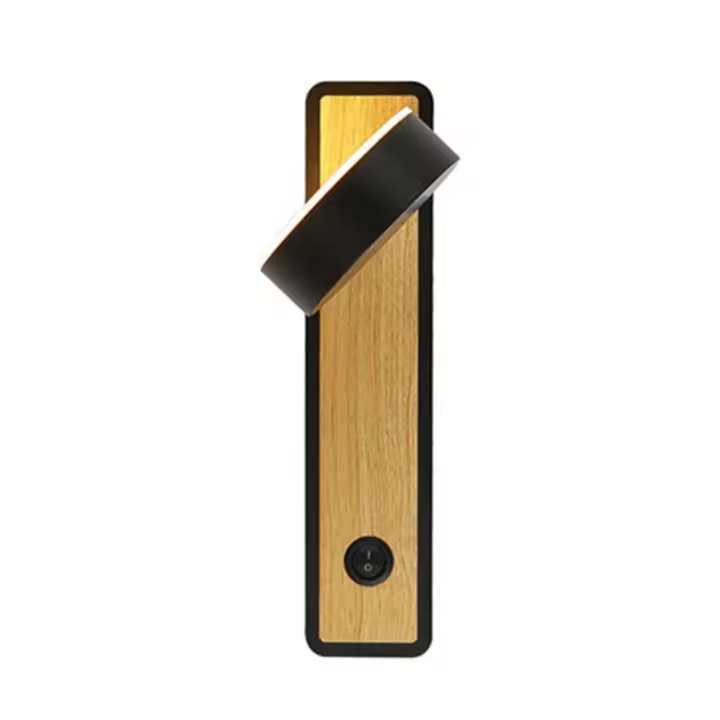 Lámpara De Pared LED Moderna Con Interruptor Iluminación Interior Para Dormitorio Sala De Estar Estudio Lectura Decoración Sconce Metálico Incluye Bombilla - 1