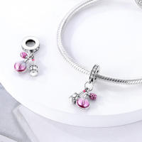 Perlas De Perfume Para Mujer Plata Esmaltada Colgante De Zapatos Altos Y Lápiz Labial Para Pulsera DIY Joyería - details 97