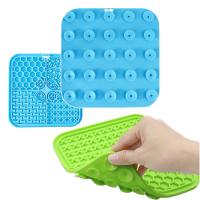 COTTECOTA-Tapete para lamer para perros,Colores al azar Tapete de silicona para alimentación de perros,Tapetes para comer para perros para aliviar la ansiedad y el aburrimiento, fuerte succión para un fácil aseo, Entretenimiento de perros - details 6