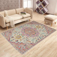 Carpetas Decorativas Retro Europeas De Goma Antideslizante Para Sala De Estar Y Habitaciones Lavables Mecánicamente Poliéster Modernas Tamaño Rectangular - details 3