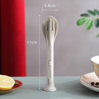Juego De Comedor Portátil De 3 Piezas En Alfalfa Desmontable Cuchillos Y Tenedores Para Viajes Picnics Y Campingware De Plástico No Desechable - details 6