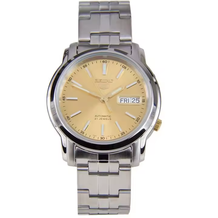 Reloj Automático Hombre Seiko 5 SNKL81K1 dial dorado acero - 1