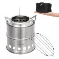 Estufa De Camping Lixada De Acero Inoxidable Para Leña Y Alcohol Estufa De Cocina Al Aire Libre Para Picnics BBQ Viajes Sin Ventilador - details 29