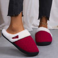 Zapatillas Casuales De Pelo Fluffy Para Mujer Invierno Plush Interior Zapatos De Mujer 2025 Plataforma Calientes Tallas Grandes Pareja Planas - details 38