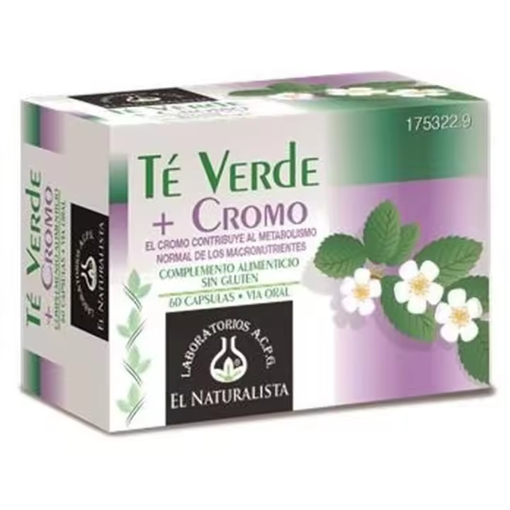 El Naturalista Té Verde con Cromo 60 Cápsulas - 1