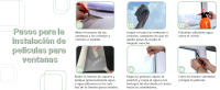 KingnetStore - Vinilo Película Lámina Cristal para Ventanas Privacidad y Protección de Rayo UV Vinilos para Cristales Vidrio Opaco, Estático Anti UV, Autoadhesivo Decorativo para Puertas Cristal Baño Cocina Oficina, Electrostático Reutilizable Tiles - details 3